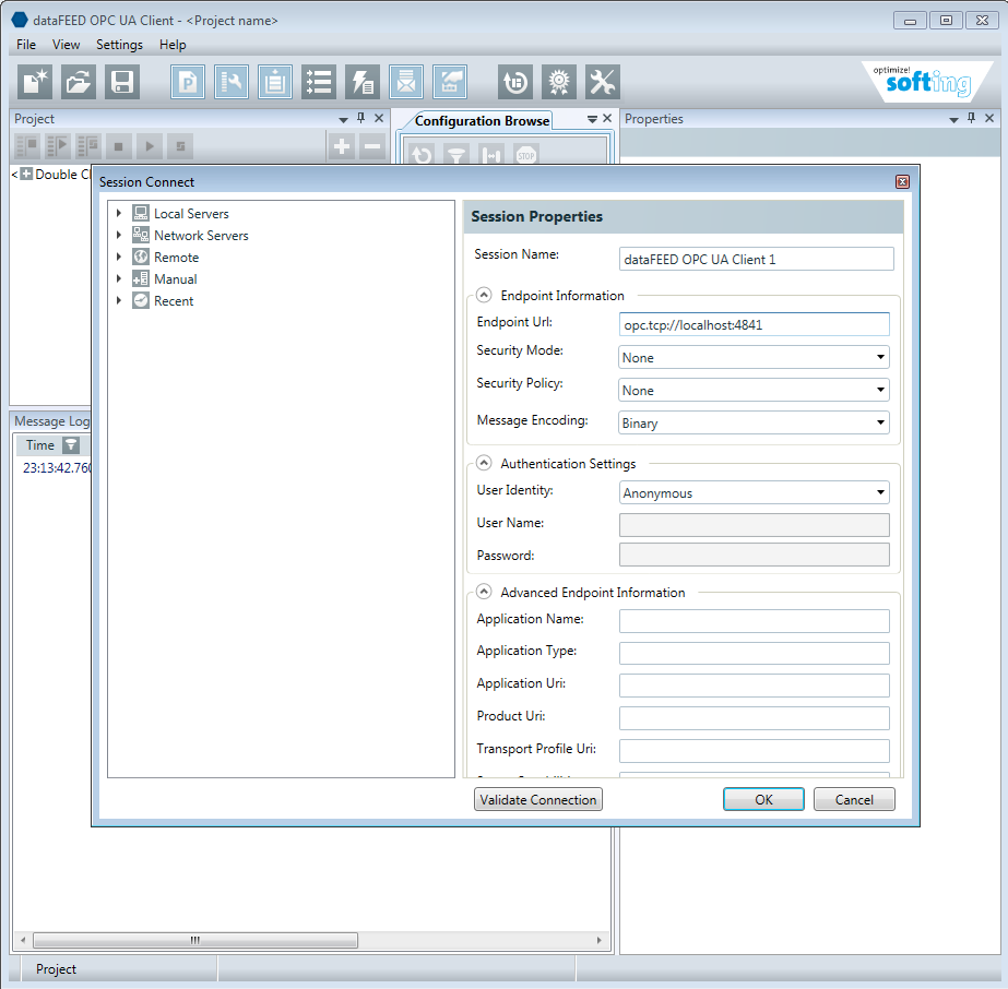 softing opc demo client