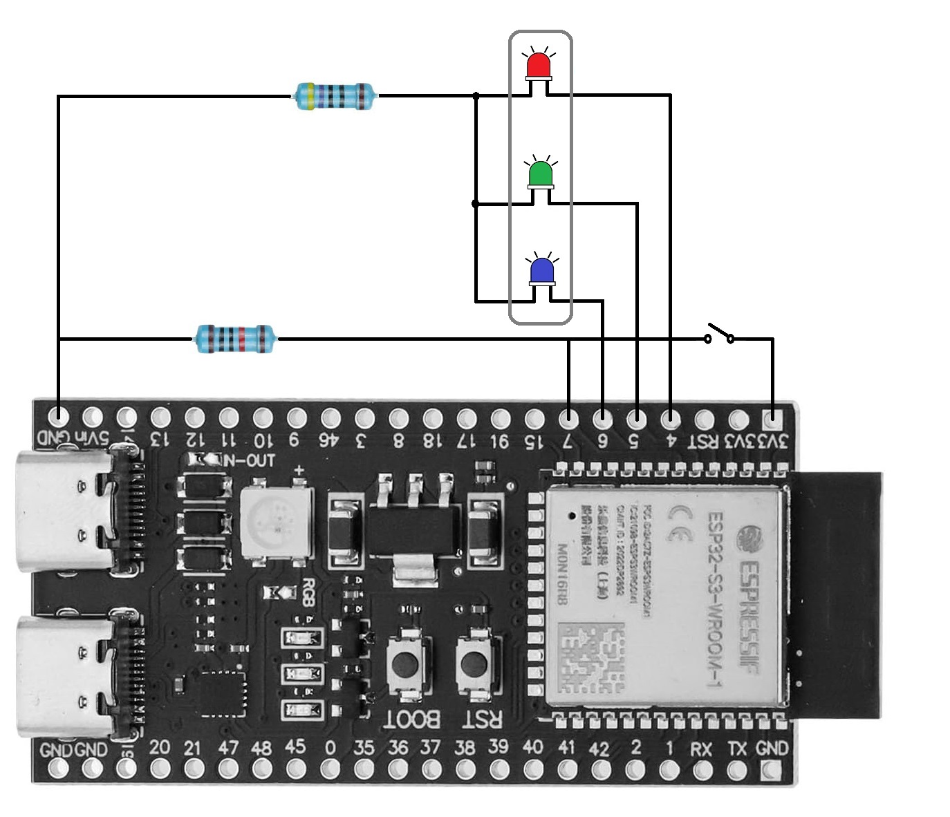 Xedge32 LED and Button