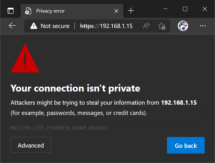 Browser SSL Warning