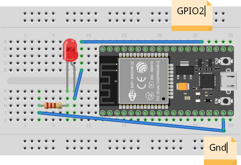 ESP32 LED Wiring