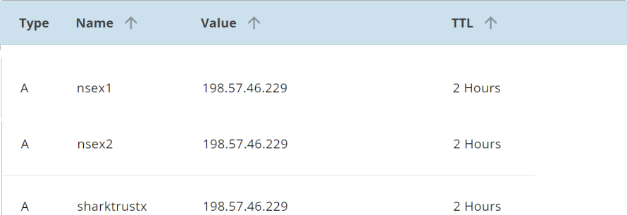 DNS settings
