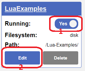 LSP Application Manager: Start Example
