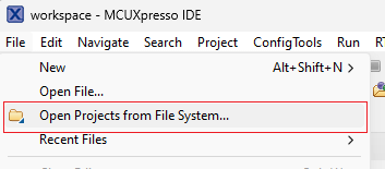 MCUXpresso Open Projects